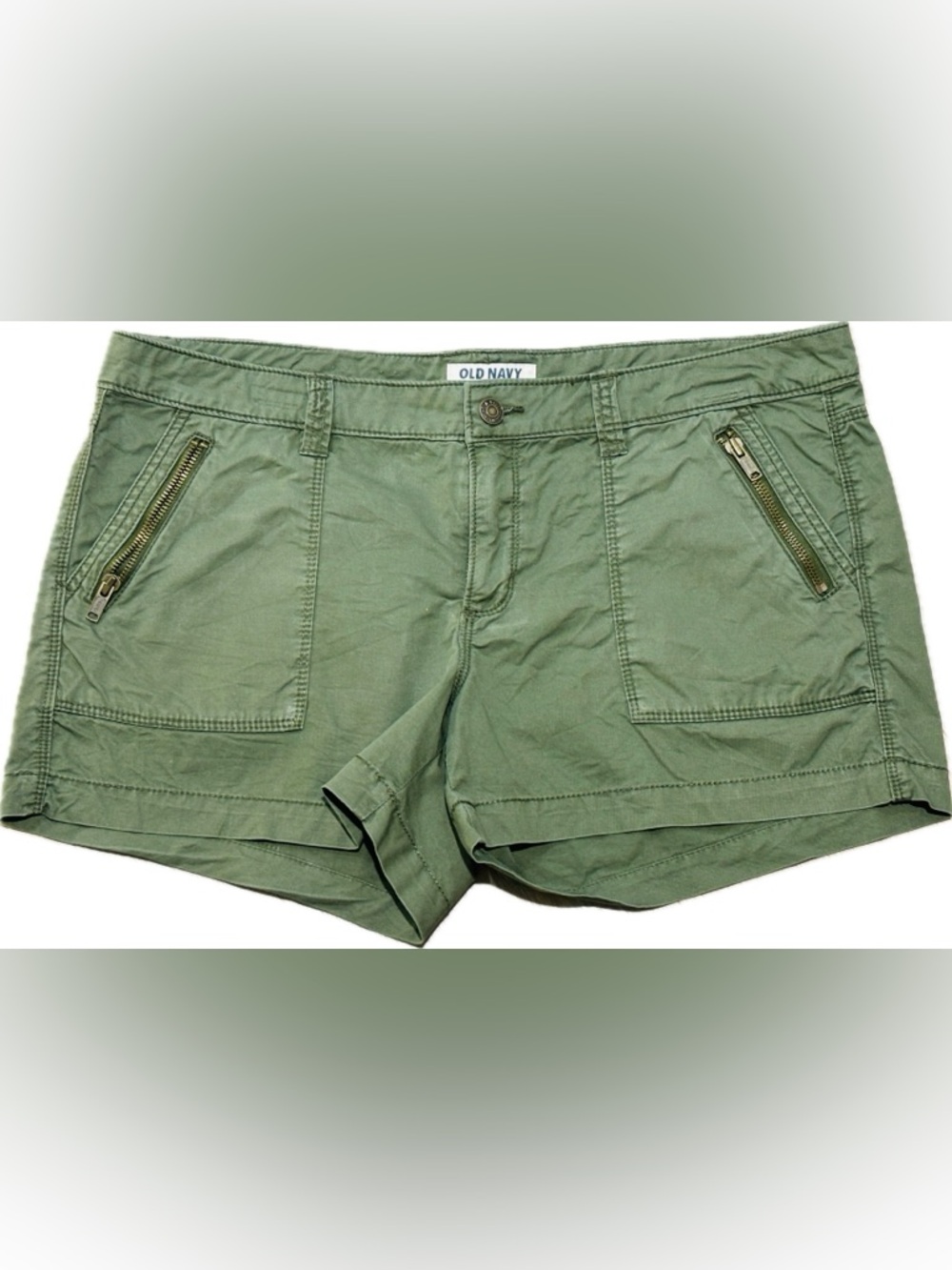 Old Navy Olive Green Utility Cotton Shorts